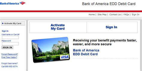 Log in to Online Banking to activate your card. . Www bankofamerica com eddcard